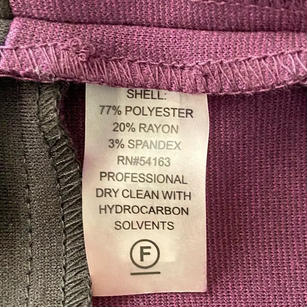 Calvin Klein A-Line Pleated Sleeveless Dress In Plum Women’s Size 16 - Picture 6 of 6